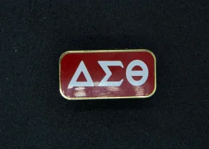 DST Greek Letters Tie Pin Red/White Curved