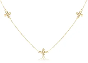 Enewton 15" Choker Simplicity Chain Gold - Classic Beaded Signature Cross Gold