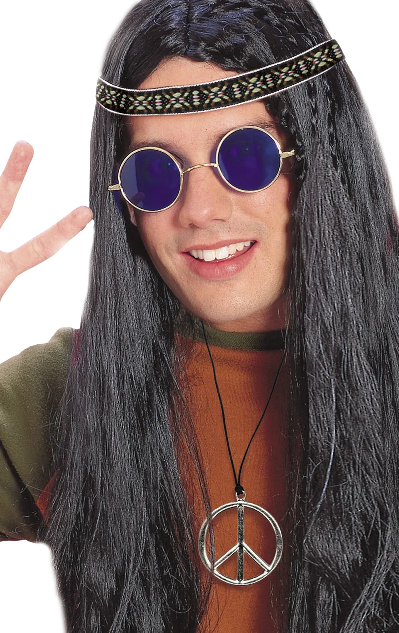 Feelin Groovy Mens Hippie Accessory Kit