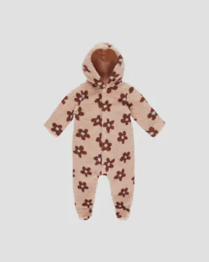 Fleece Jumpsuit-Pink Daisy
