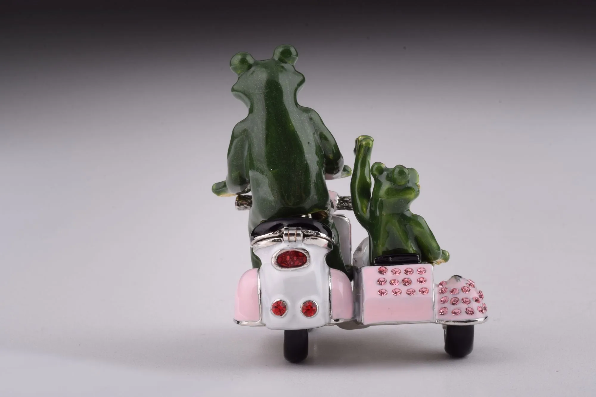 Frogs Riding Vespa with Sidecar