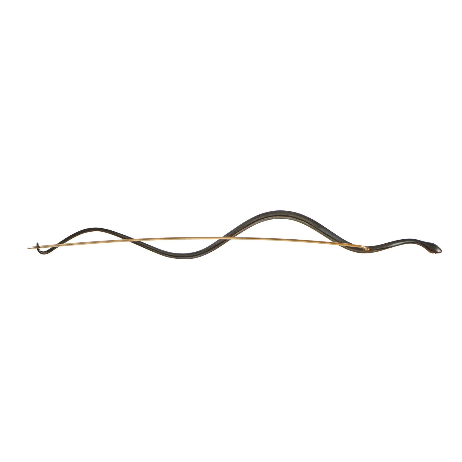 Gabriella Kiss Small Straight Bronze Snake Pin