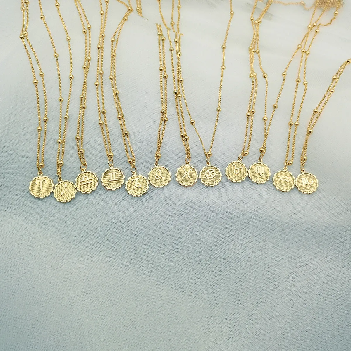 Gemini gold zocoin necklace