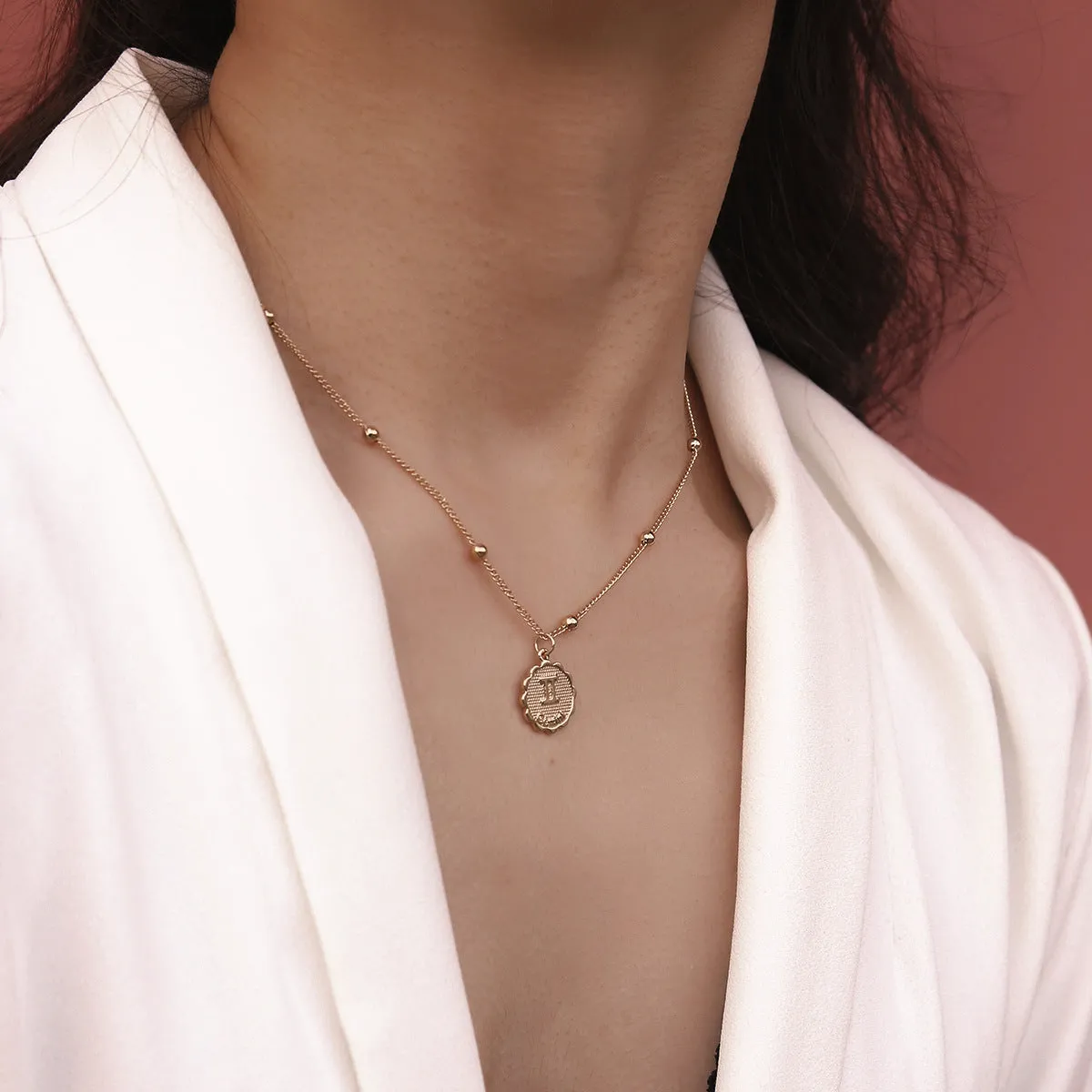 Gemini gold zocoin necklace