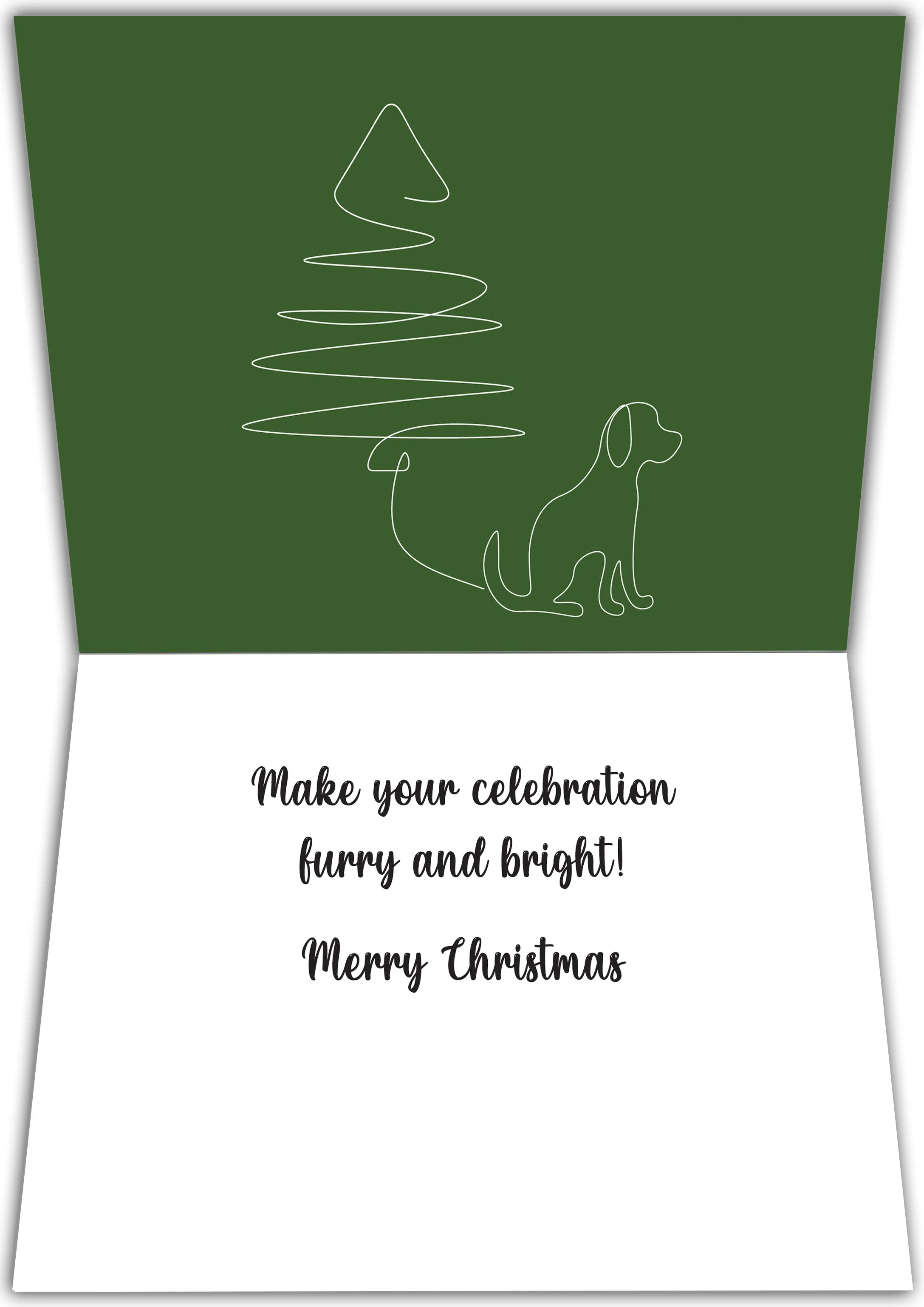 Glory To Dog Let Me Be Your Christmas Tree Christmas Cards and Greeting Card Envelopes