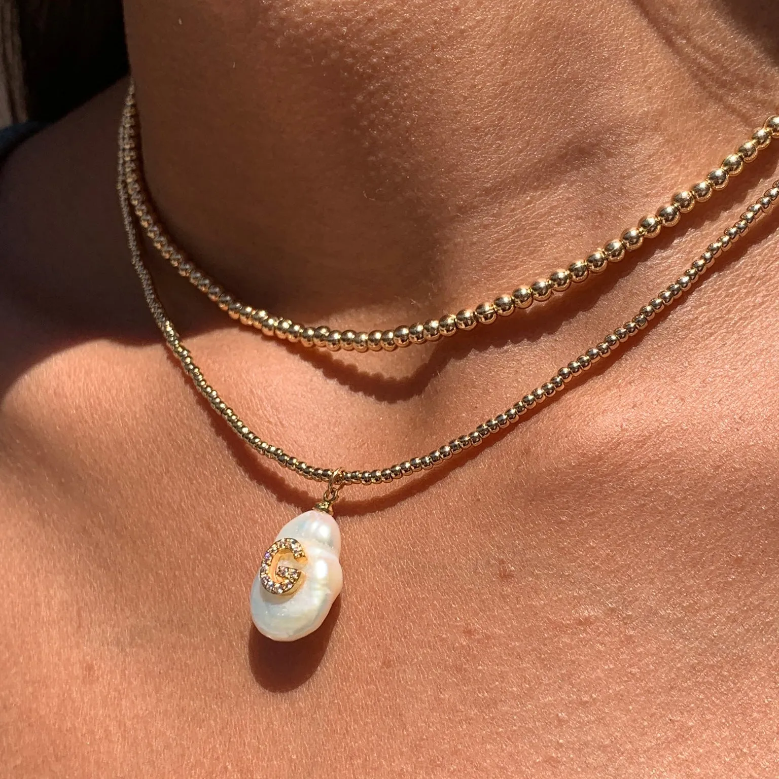 Gold Beaded Choker