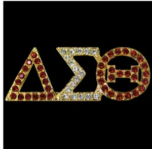 Greek Letter Red Delta, White Sigma, Red Theta