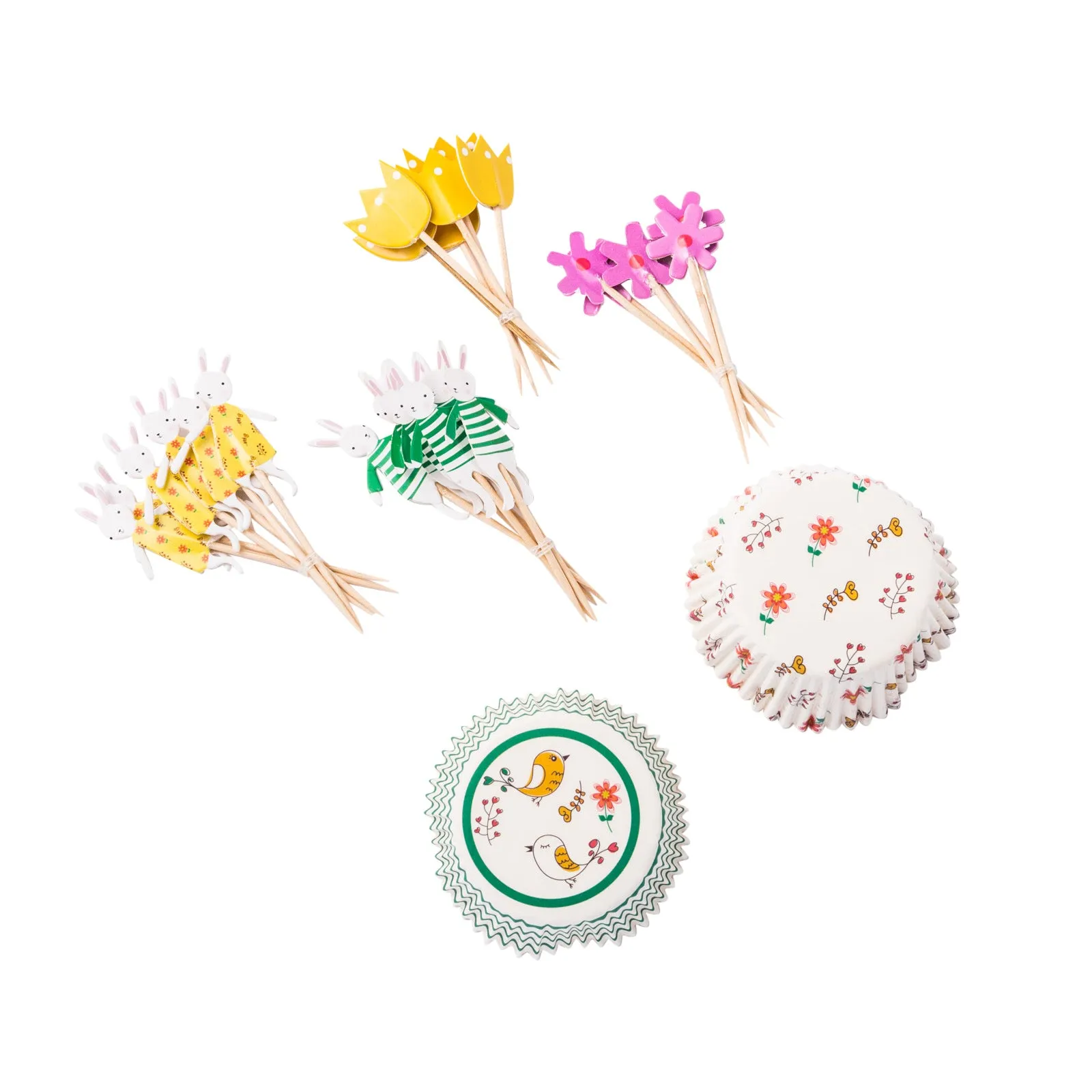 Happy bunny cupcake toppers and cups set