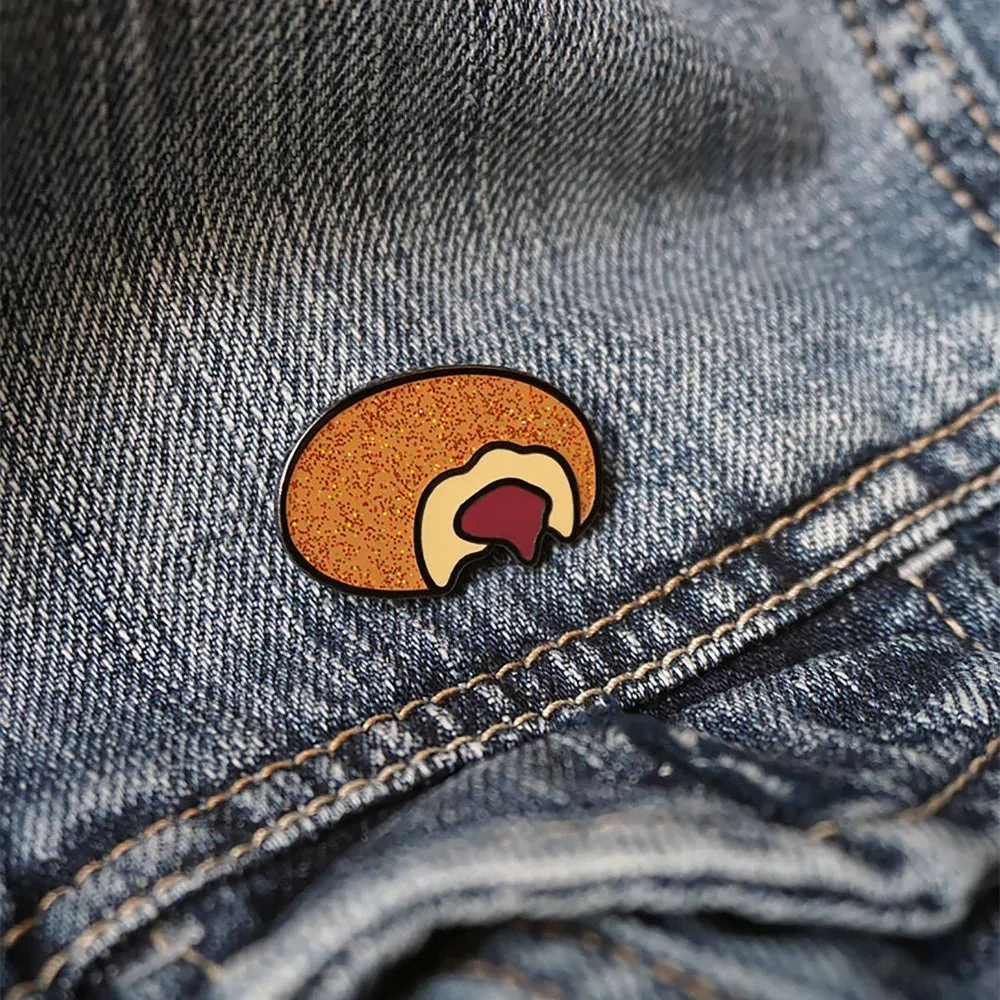 Hawaii: Malasada Donut (Guava) Lapel Enamel Pin