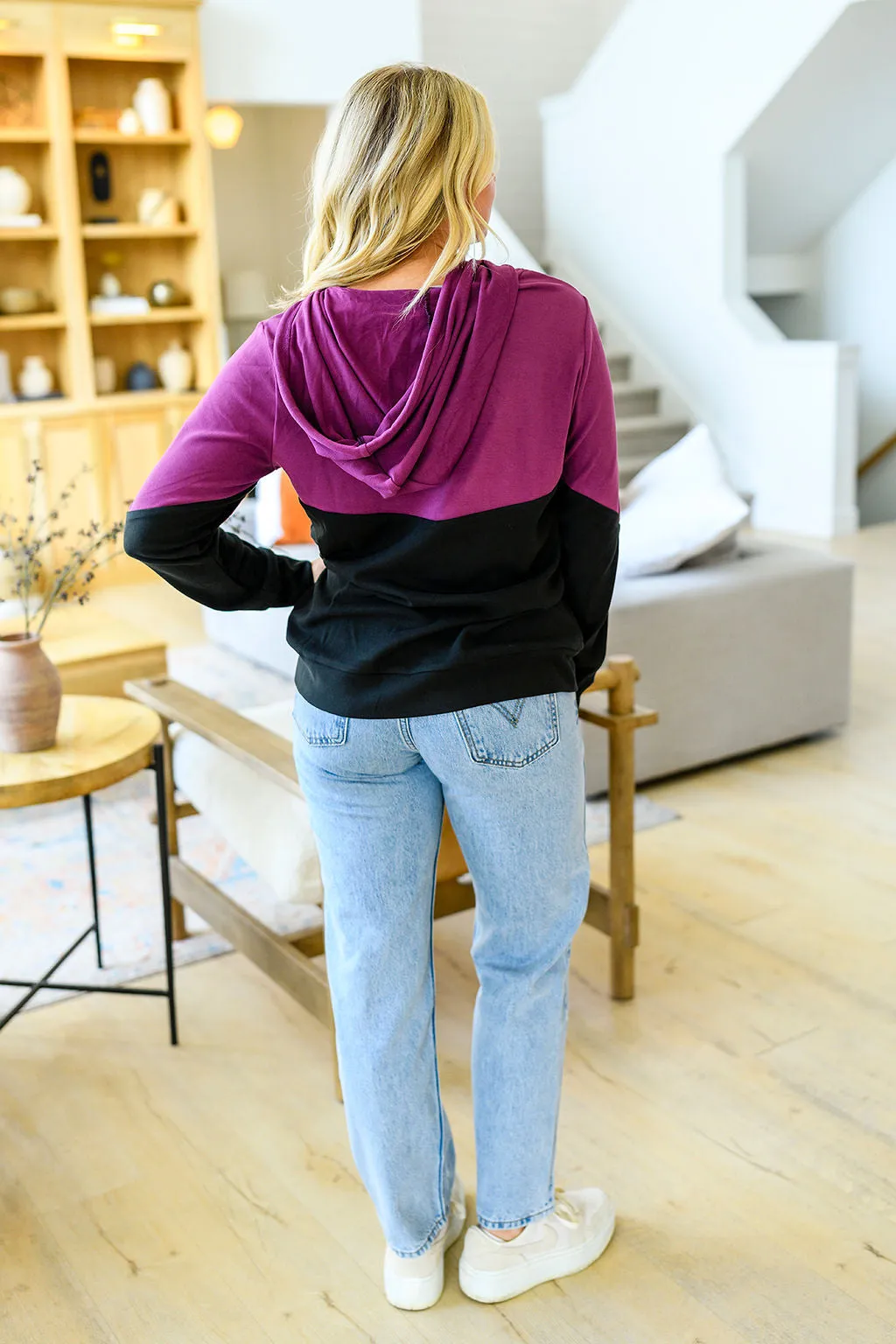 Hazel Blues® |  Tara Color Block Hoodie in Three Colors