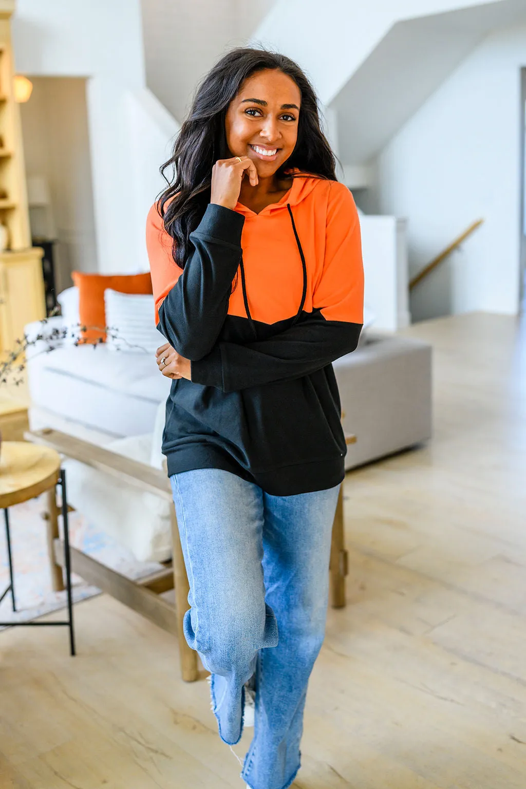 Hazel Blues® |  Tara Color Block Hoodie in Three Colors