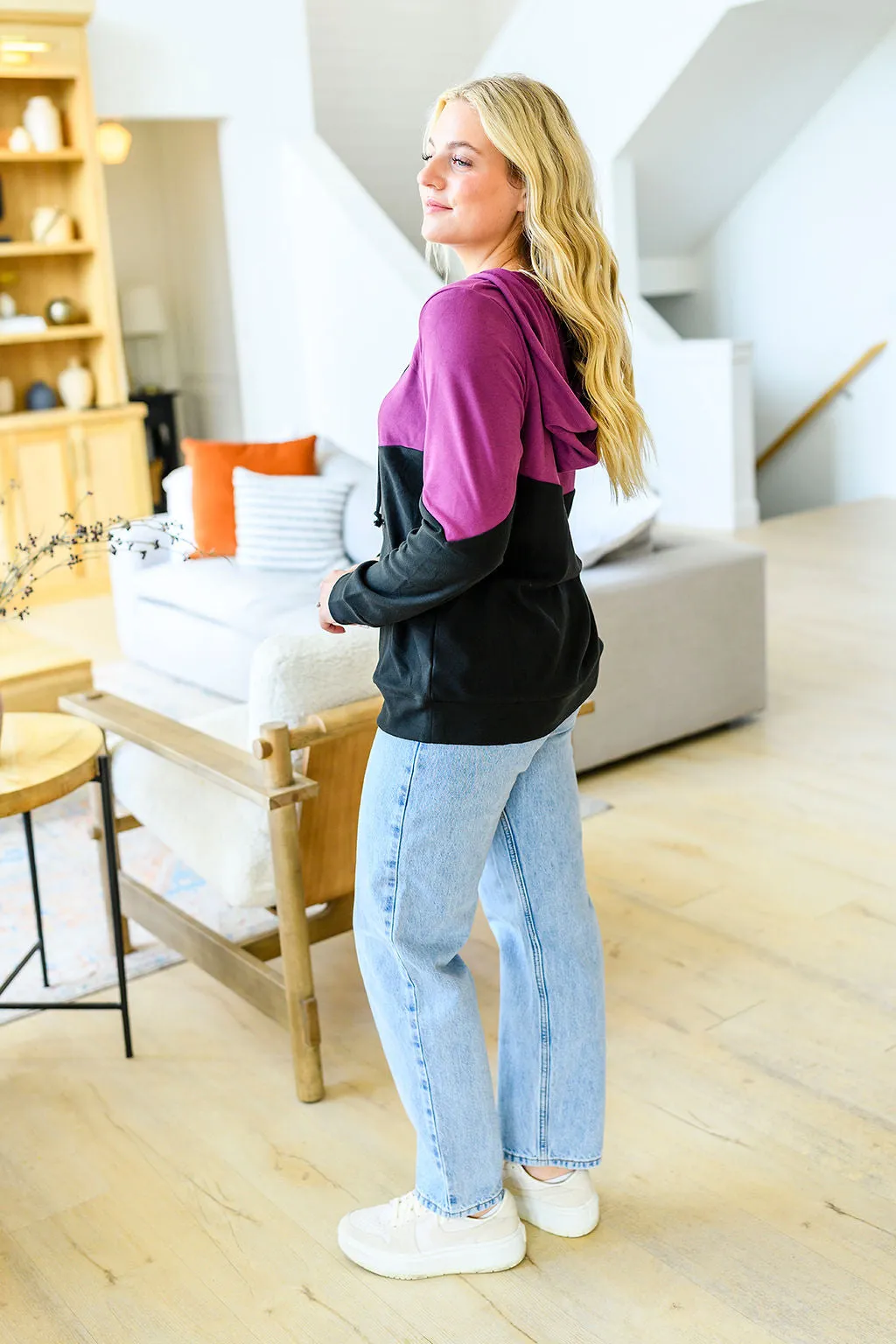 Hazel Blues® |  Tara Color Block Hoodie in Three Colors