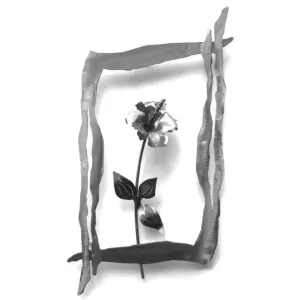 Hibiscus Steel Wall Frame Wall Art by Metallic Evolution