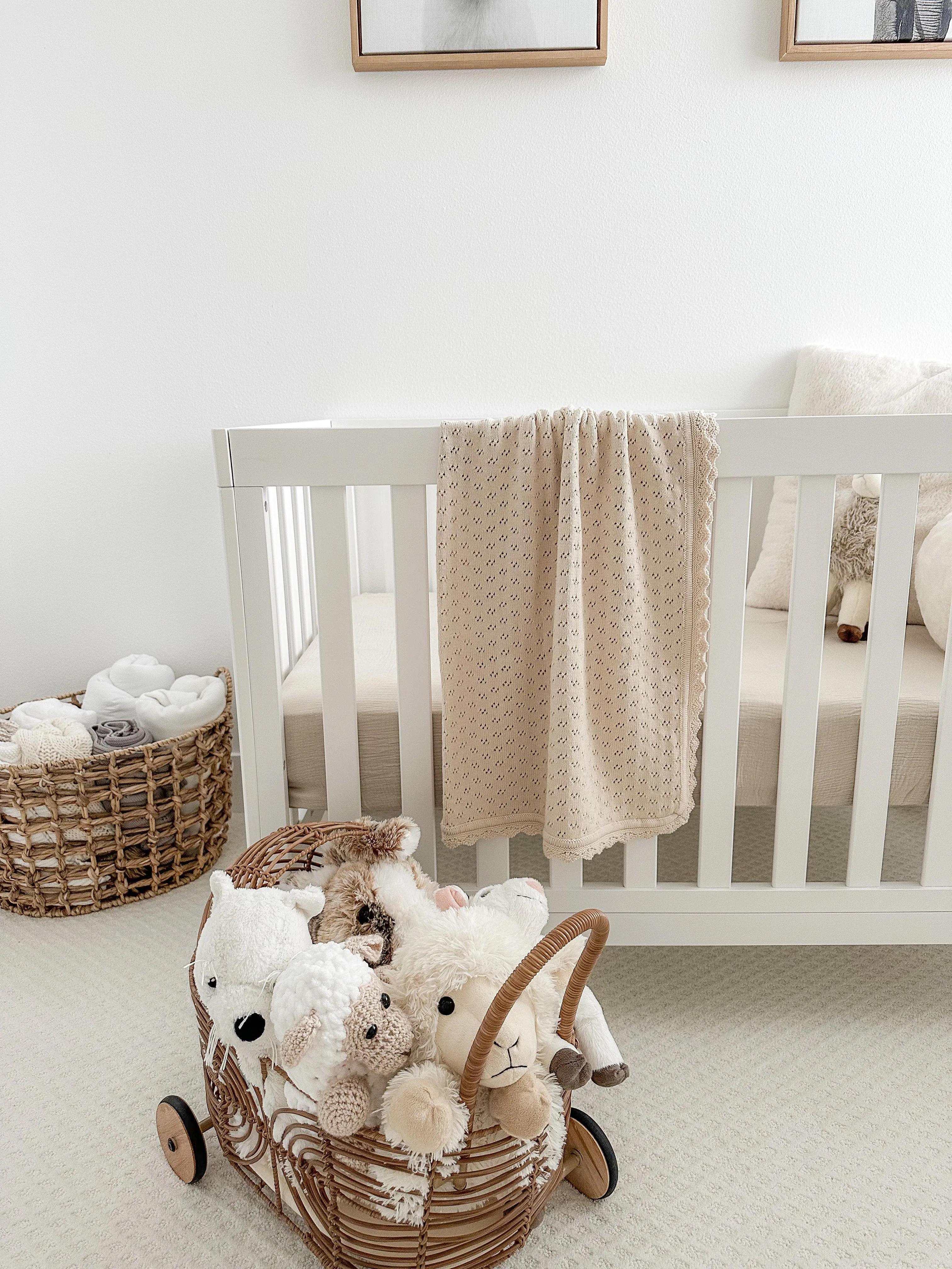 Hollow Out Knit Blanket - OAT