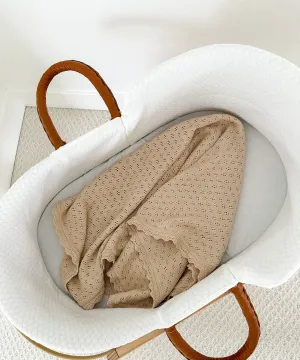 Hollow Out Knit Blanket - OAT
