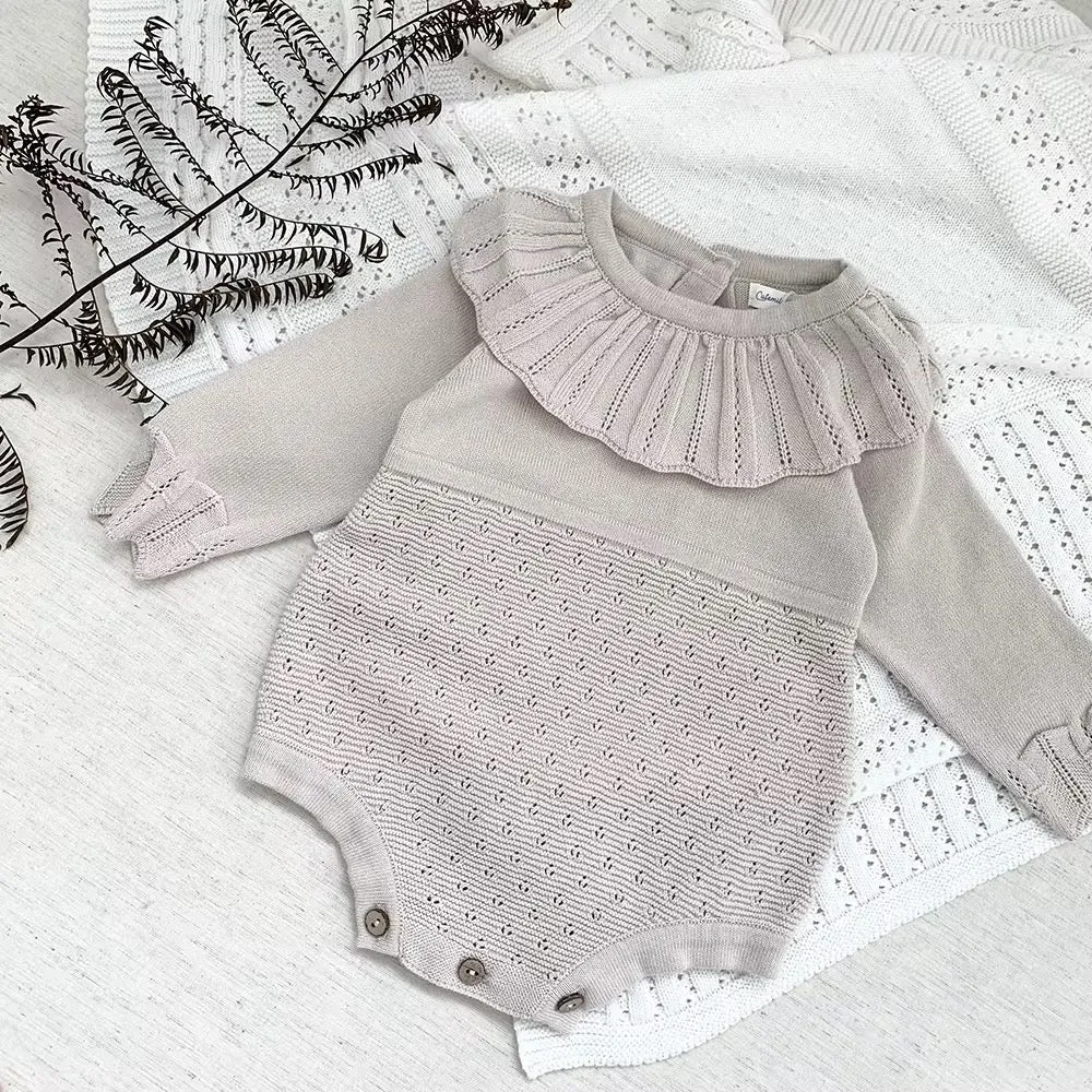 Hollow Out Knit Romper