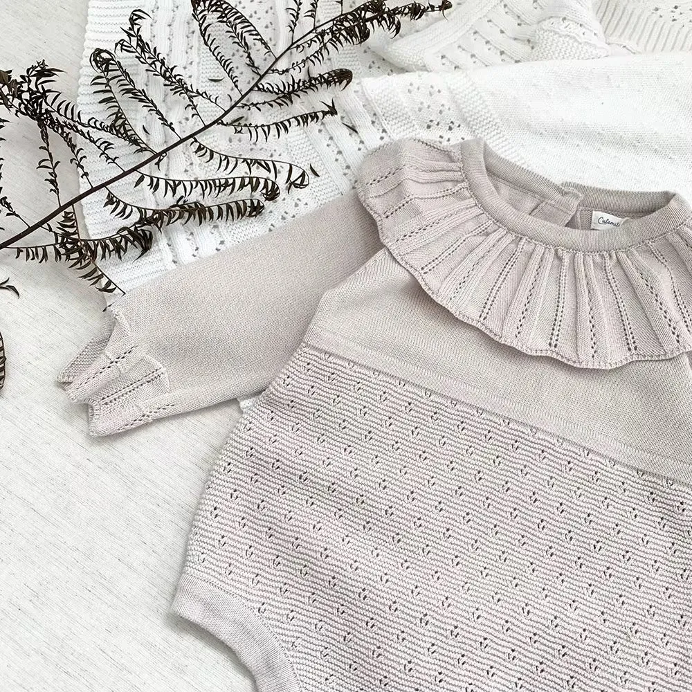 Hollow Out Knit Romper
