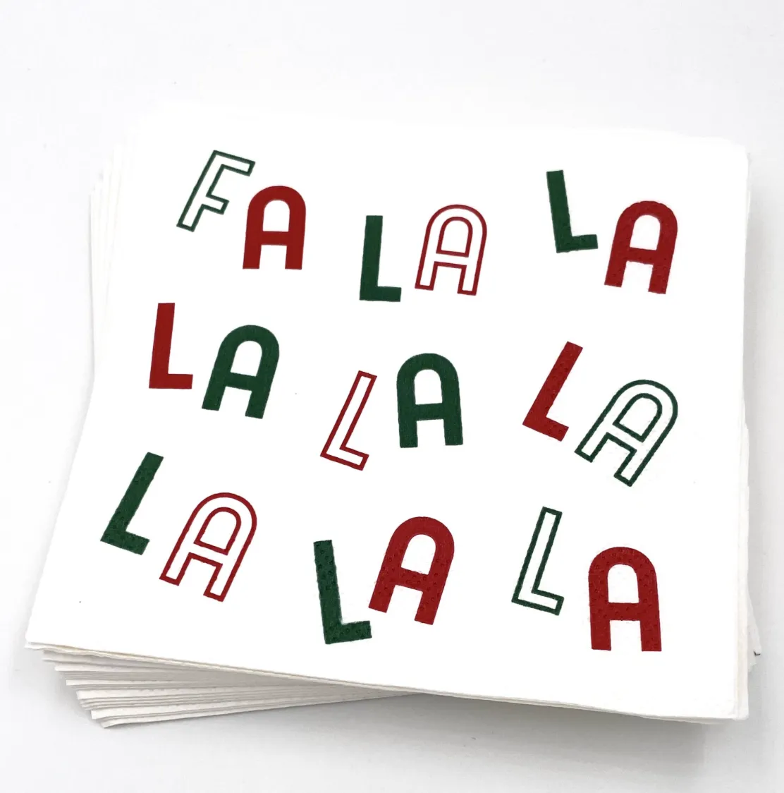 Home  Cocktail Napkin Fa la la