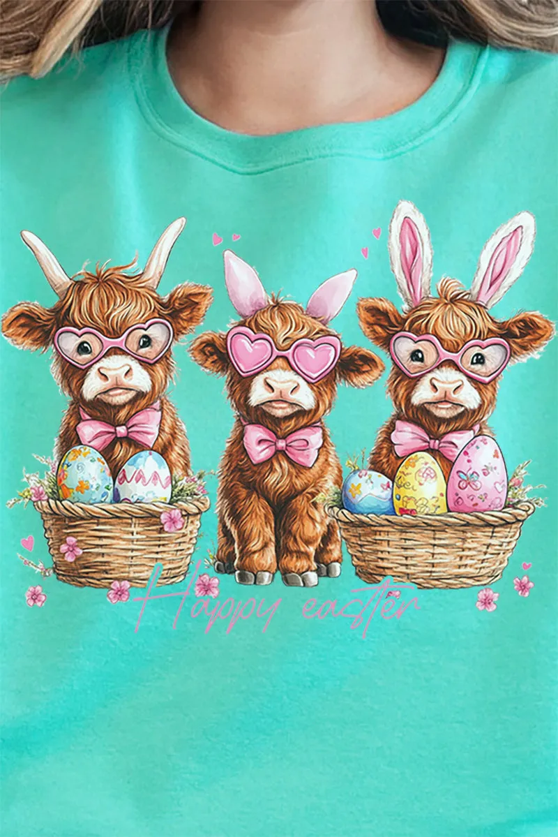 Hoppy Highland Easter Unisex NuBlend Crew Sweatshirt