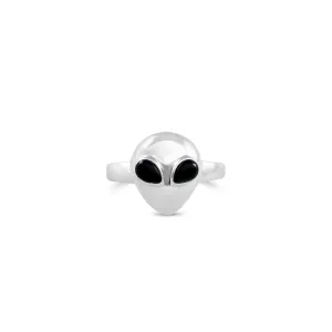 I Come In Peace Gemstone Alien Ring - Onyx