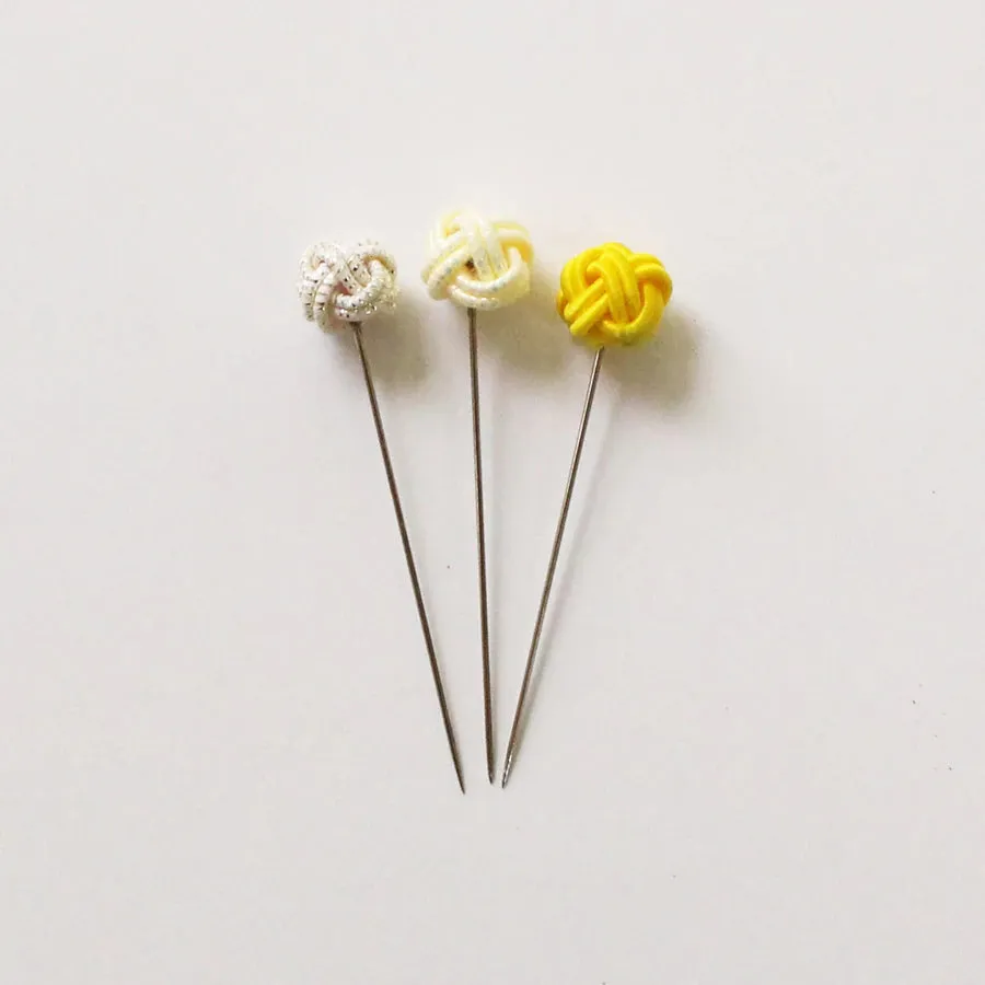 Iida Mizuhiki Sewing Pins, Yellow