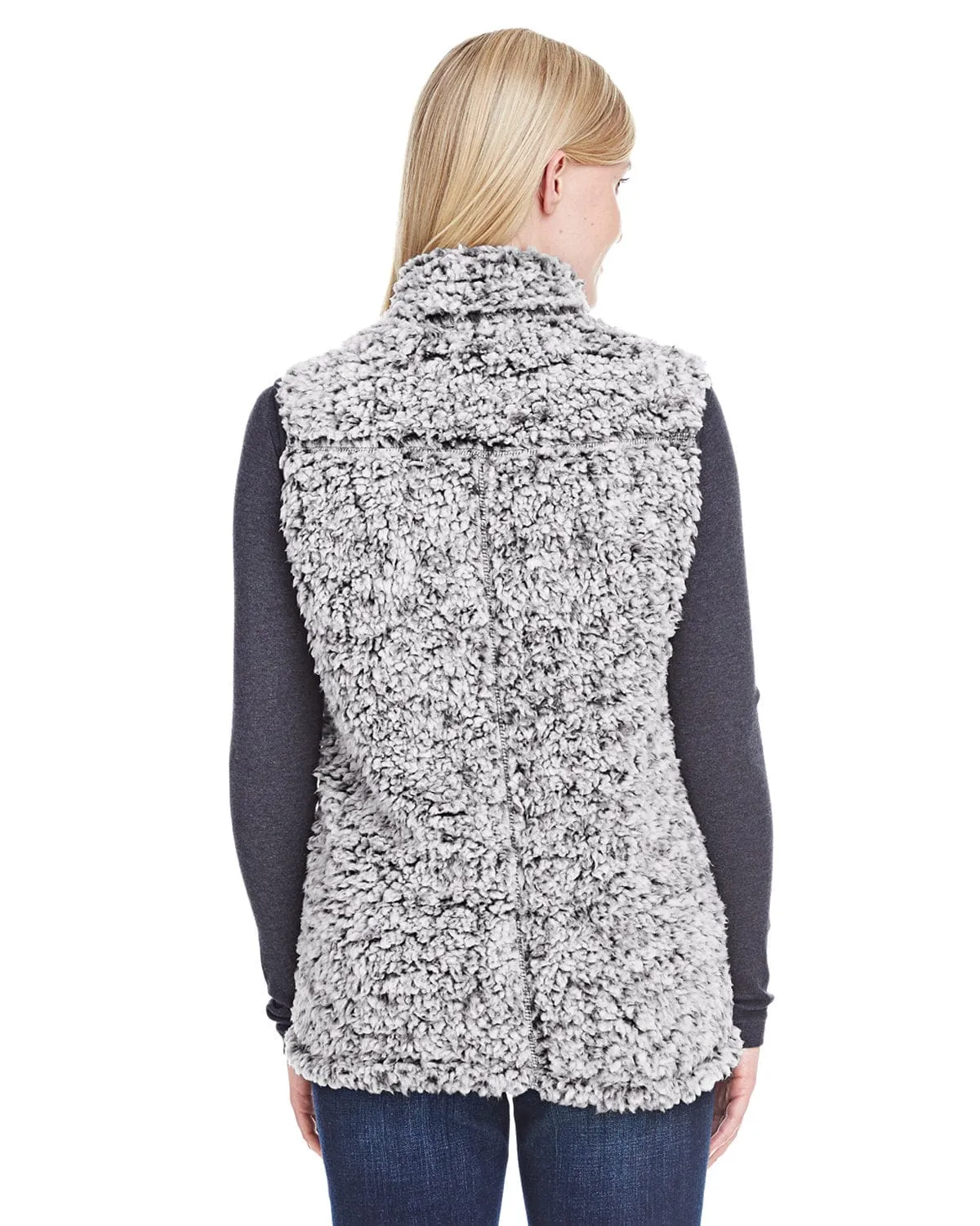 J America Ladies Epic Sherpa Vest