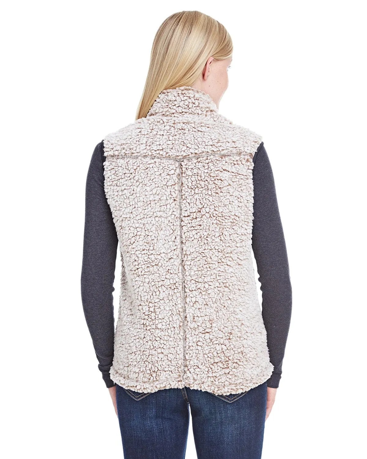 J America Ladies Epic Sherpa Vest