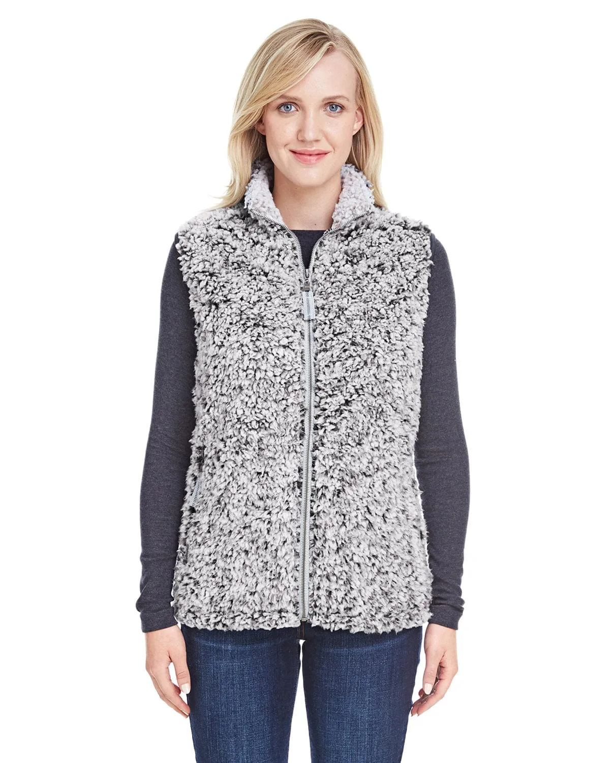 J America Ladies Epic Sherpa Vest