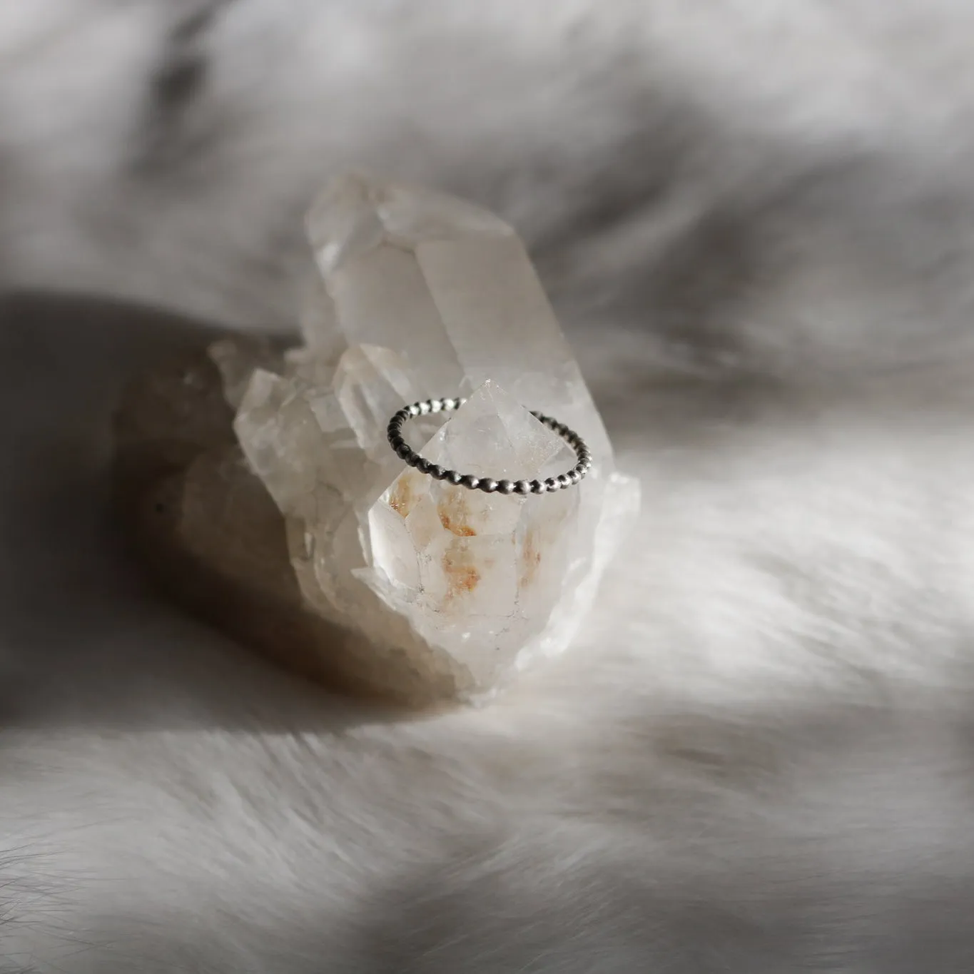 June Beaded Stacking Ring // Made to Order