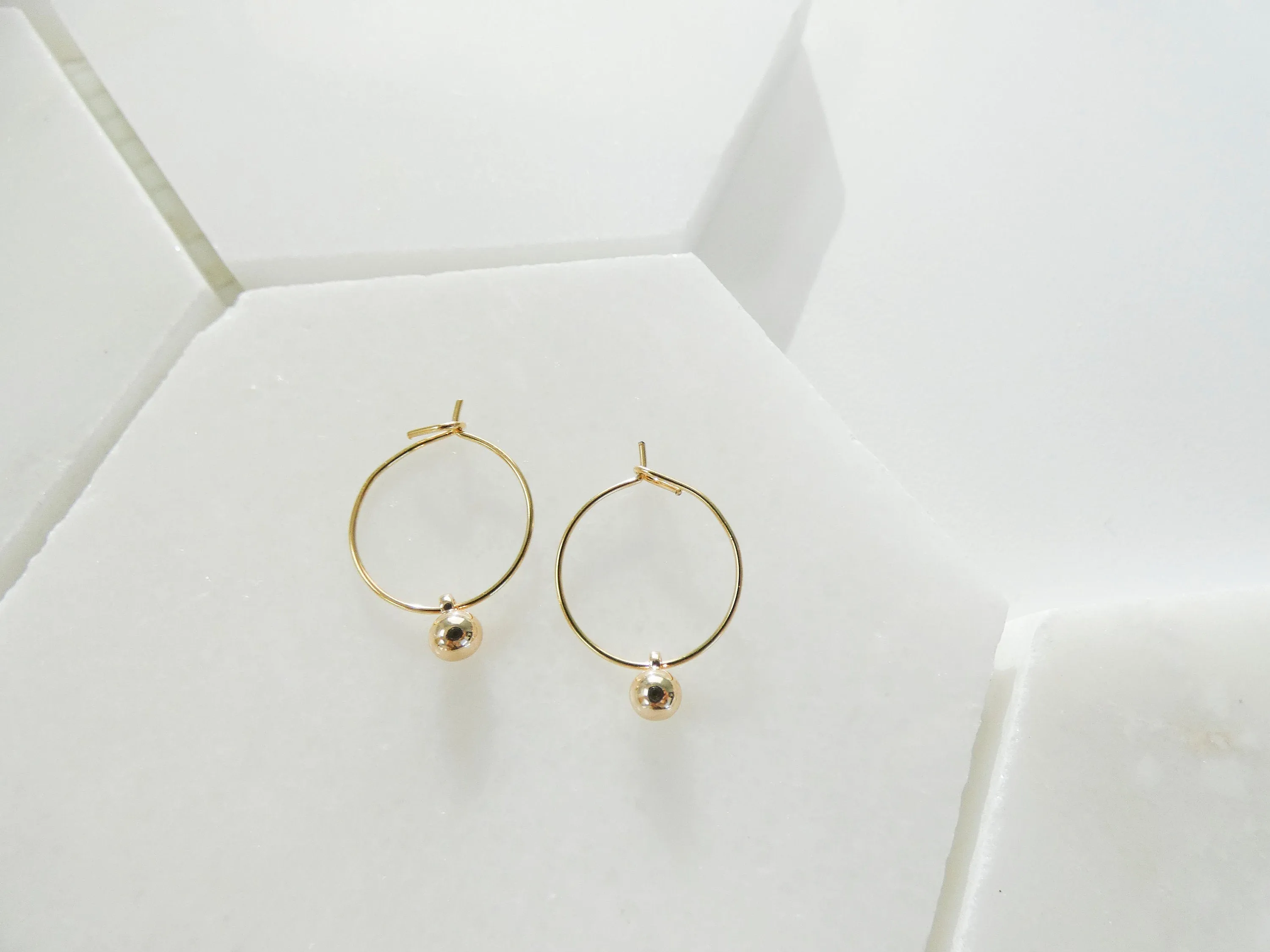 Lanie Mini Gold Ball Hoops