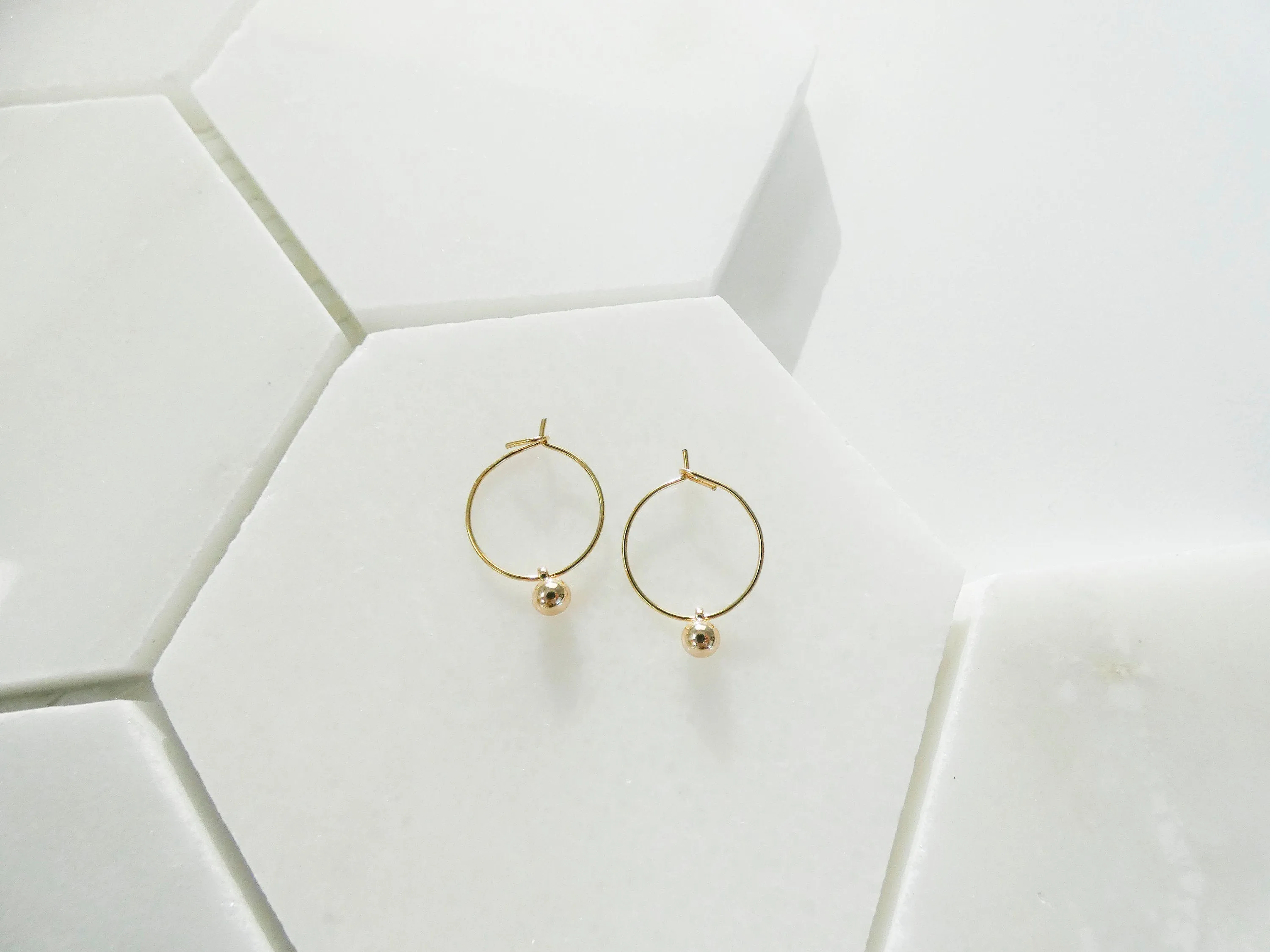 Lanie Mini Gold Ball Hoops