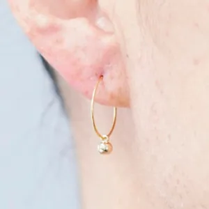 Lanie Mini Gold Ball Hoops