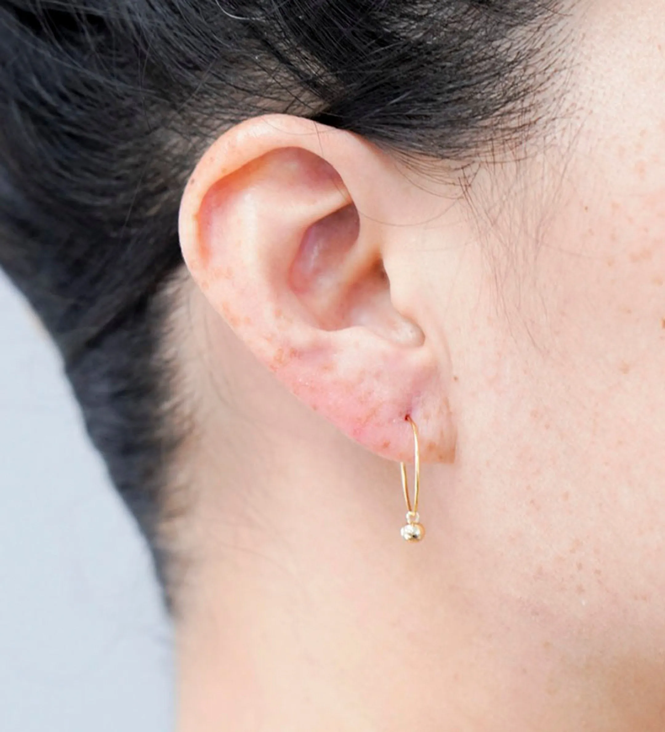 Lanie Mini Gold Ball Hoops