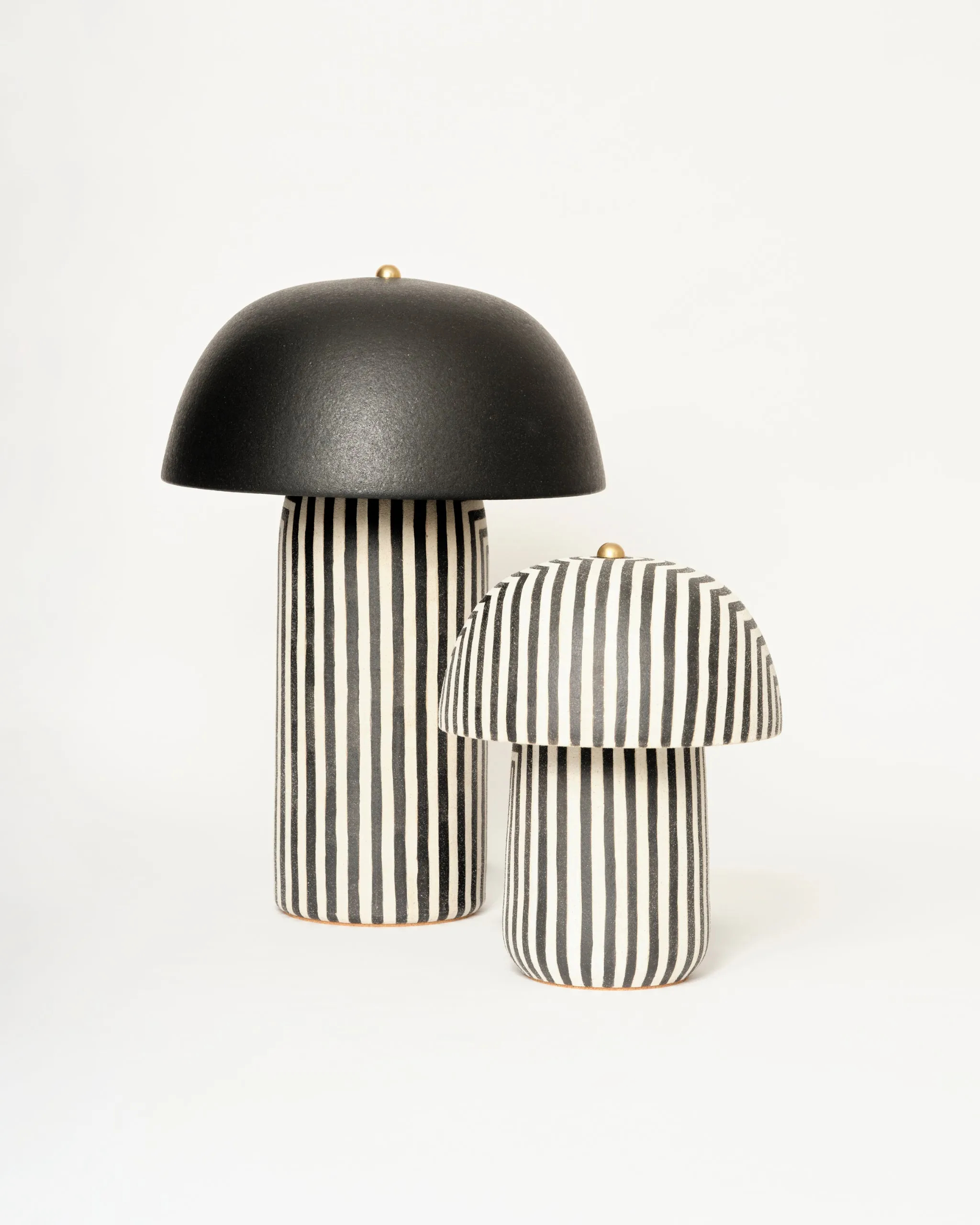Large Terra Lamp in Stripe/Black