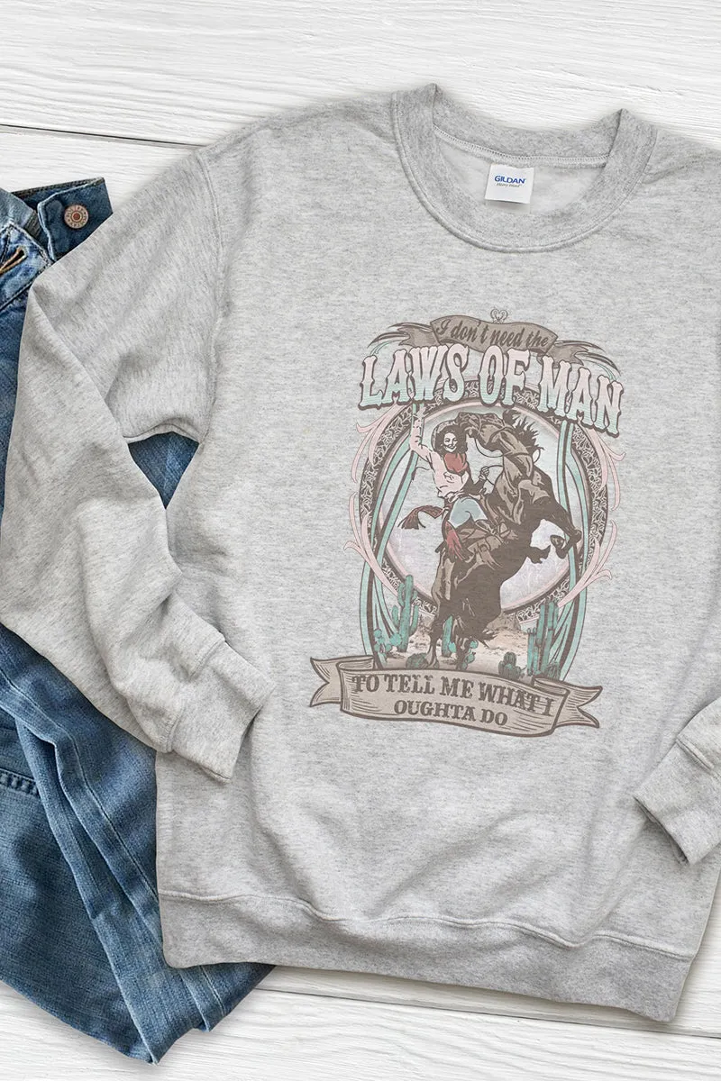 Laws Of Man Cowgirl Unisex NuBlend Crew Sweatshirt