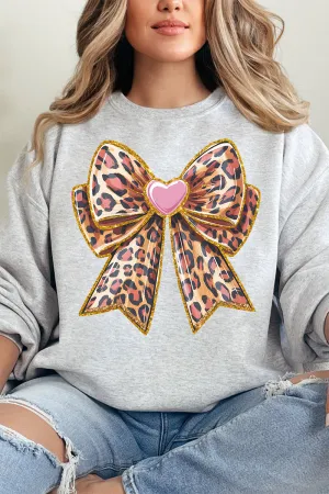 Leopard Love Bow Unisex NuBlend Crew Sweatshirt