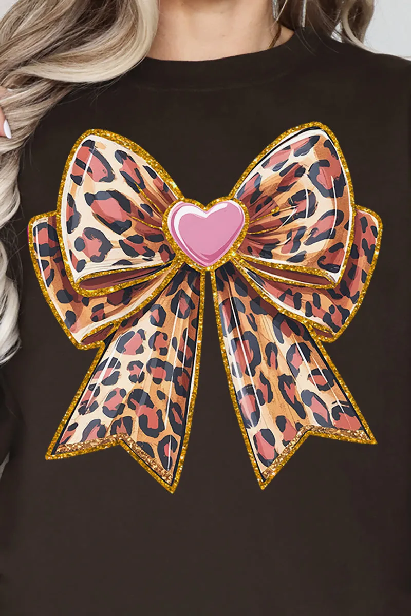 Leopard Love Bow Unisex NuBlend Crew Sweatshirt
