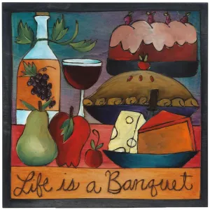 Life is a Banquet Plaque by Sticks, PLQ001-S311655