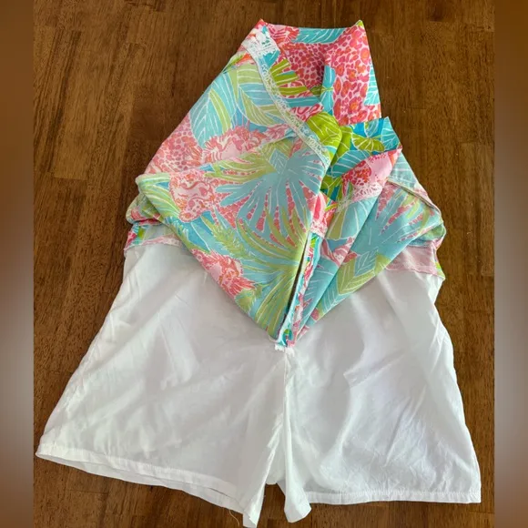 Lilly Pulitzer Adelaide Skort SZ 8 Multi Tiger Print