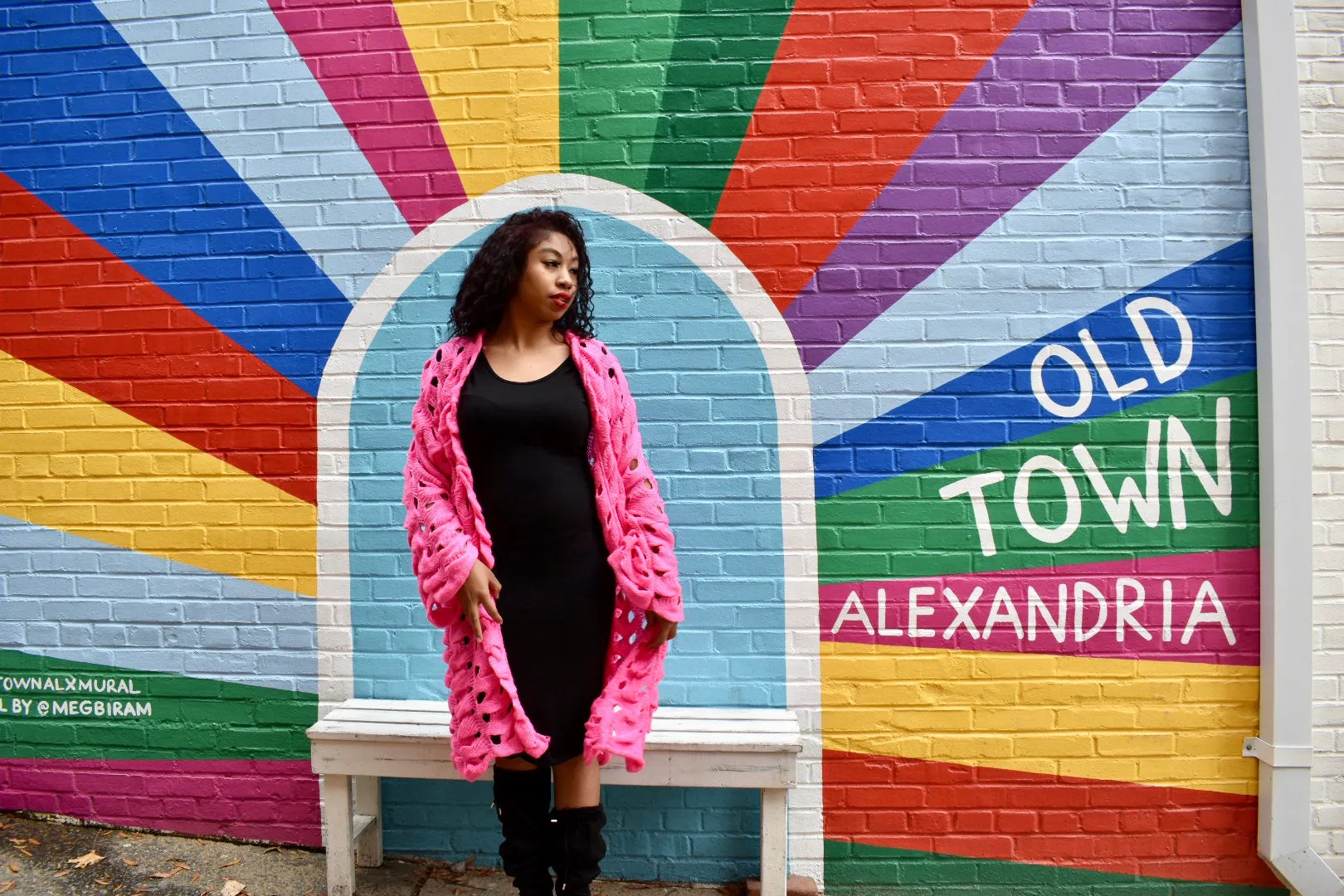 Lock and Key Oversized Pink Cardigan
