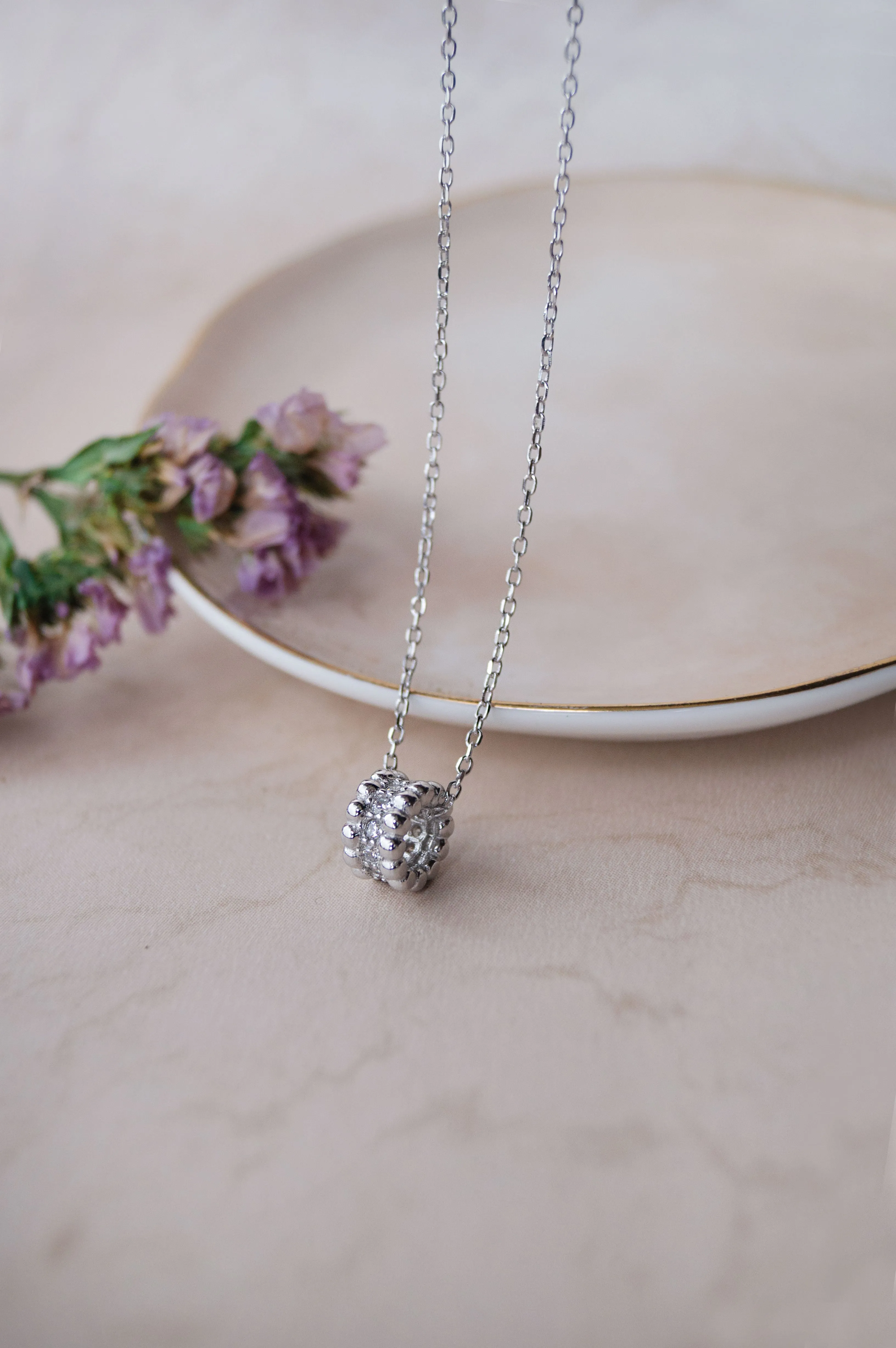 Loop Around Sterling Silver Chain Necklace