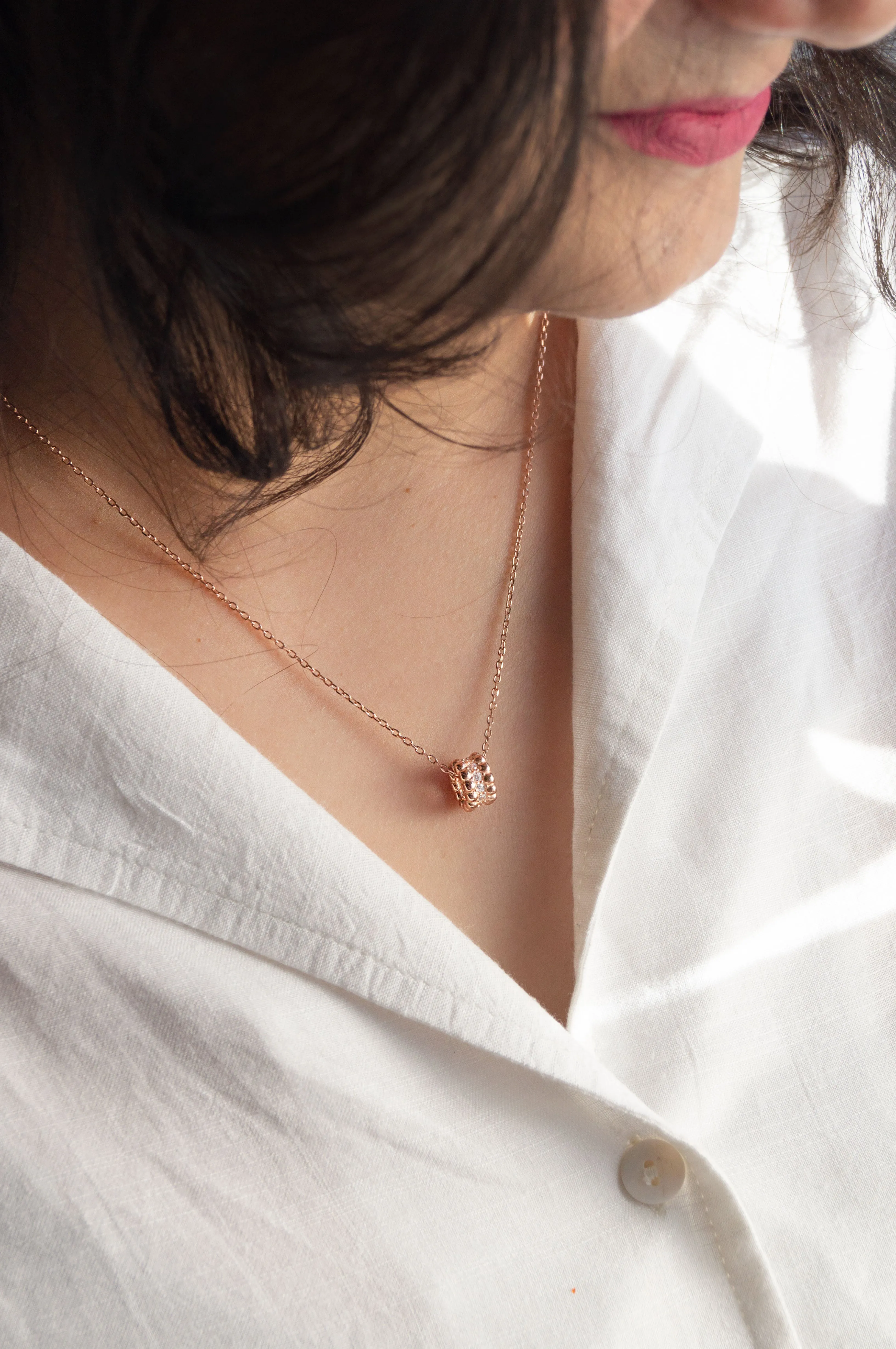 Loop Around Sterling Silver Chain Necklace