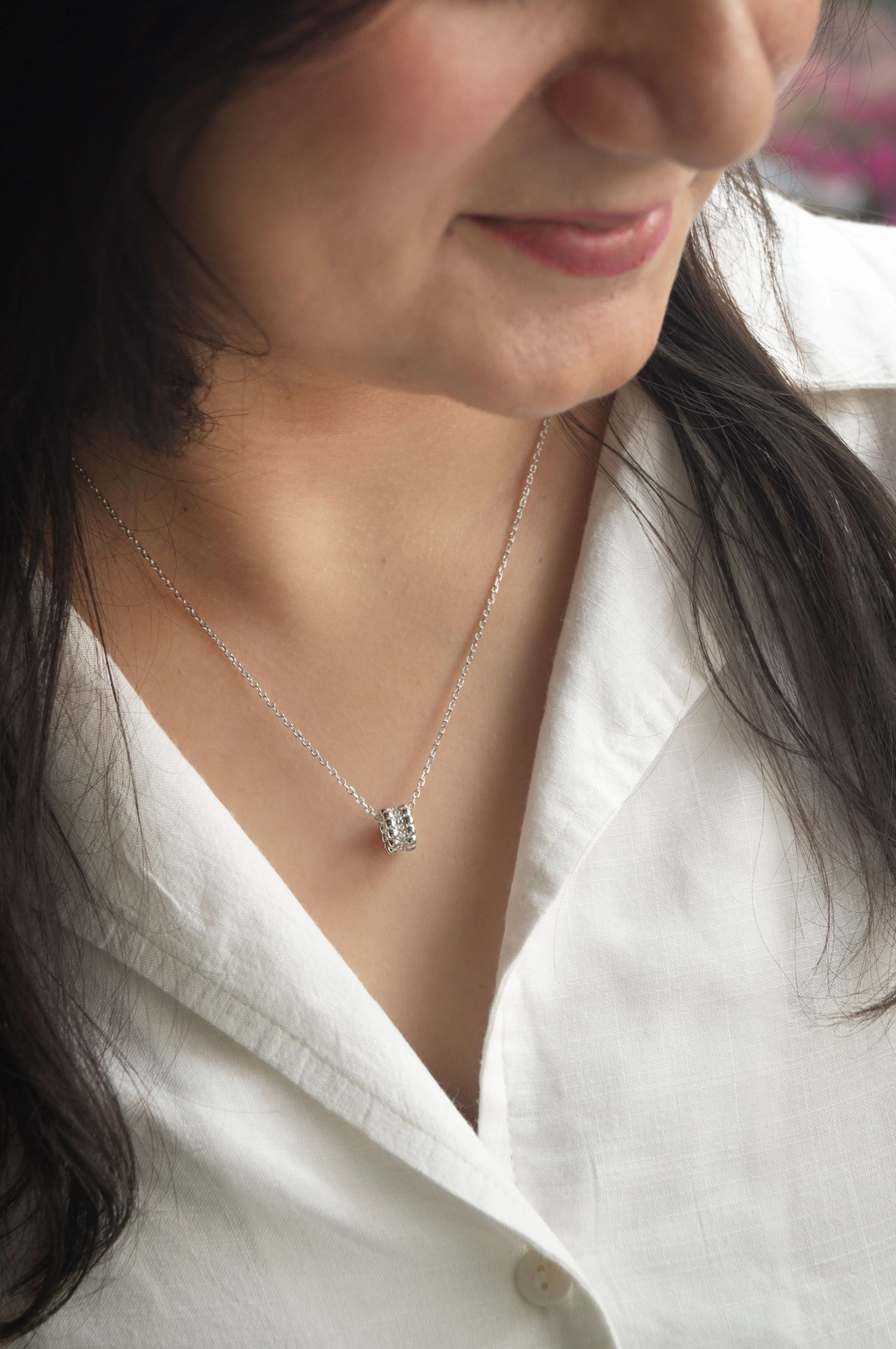 Loop Around Sterling Silver Chain Necklace