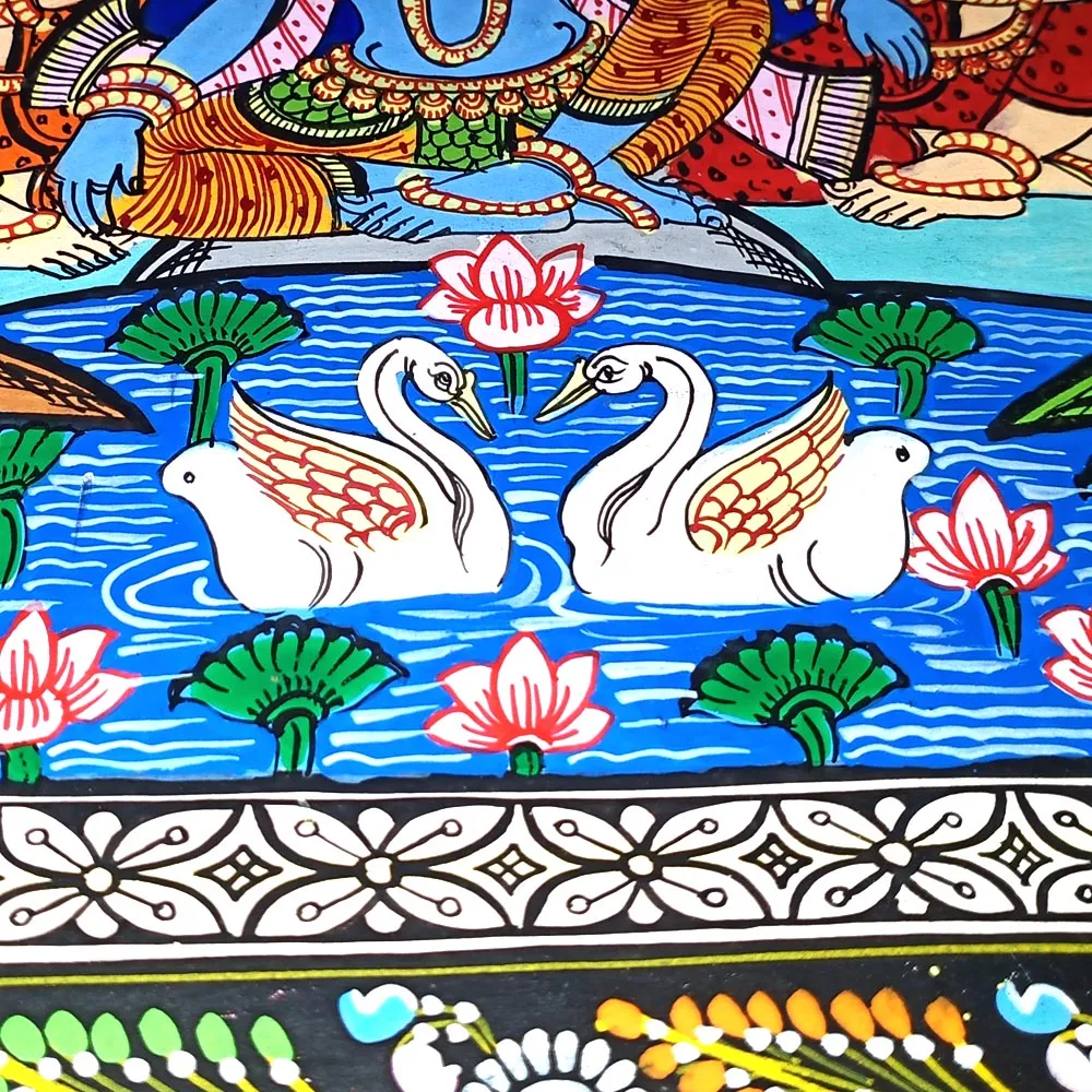 Lord Krishna Maha Rasa Leela Pattachitra Painting