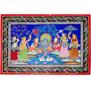 Lord Krishna Maha Rasa Leela Pattachitra Painting