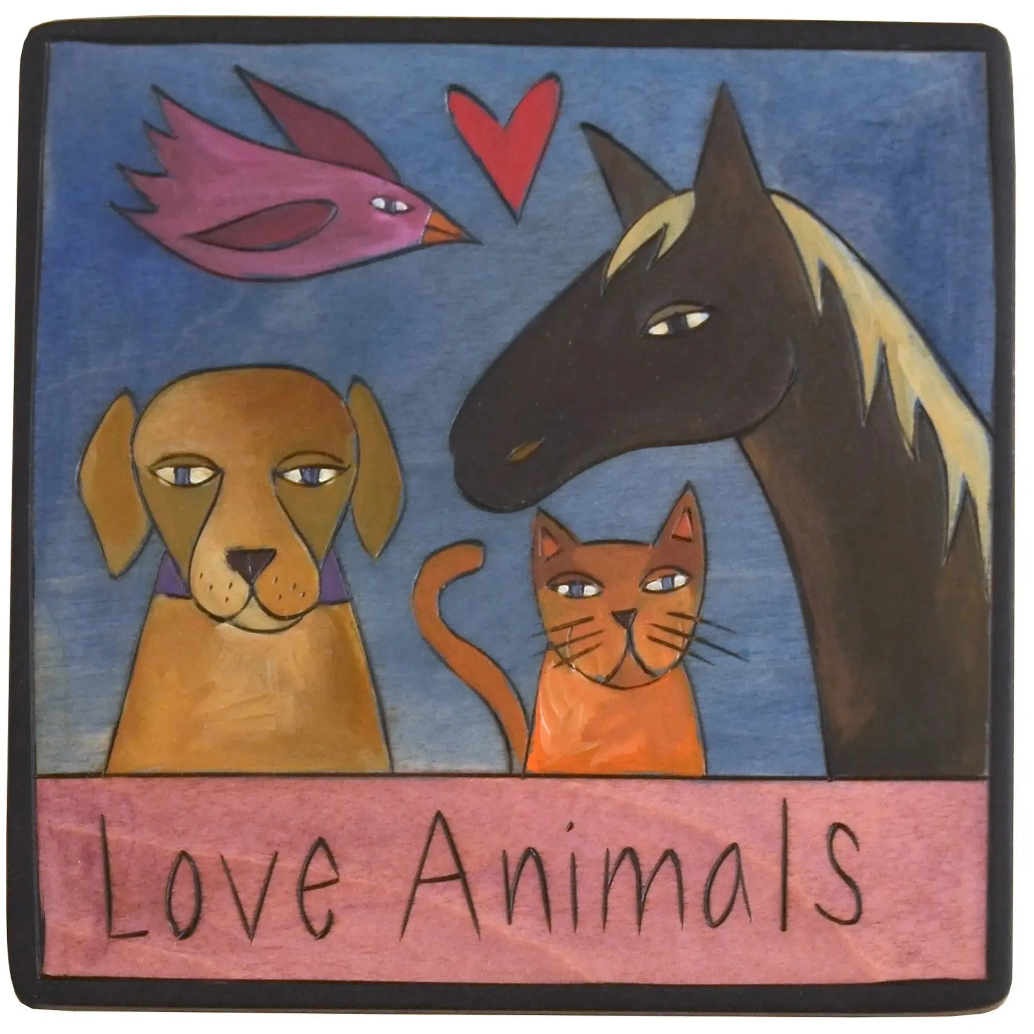 Love Animals Plaque by Sticks, PLQ001, PLQ010-D75235