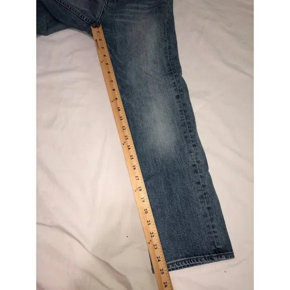 Lucky Remade Pins Stacked Waist Jeans Size 26 US 2 Blue Cropped High Rise Frayed