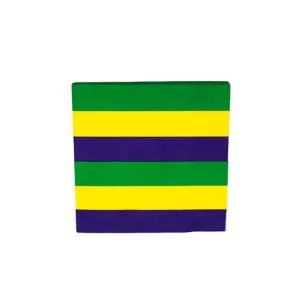 Mardi Gras Cocktail Napkin - 10" x 10"