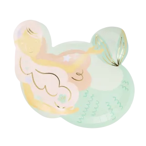 Mermaid Shaped Paper Plate