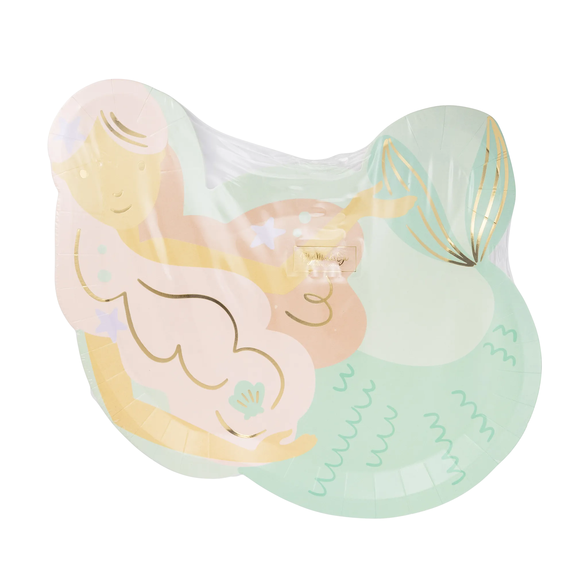 Mermaid Shaped Paper Plate